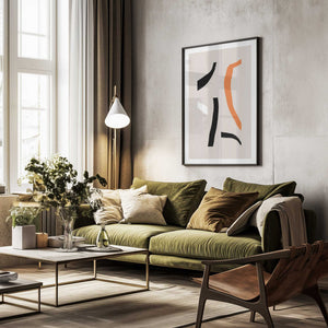 Tablou înramat „Colorful Curved Shapes” de uplusmestudio
