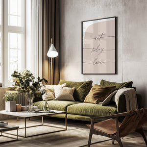 Tablou înramat „Eat Play Love” de uplusmestudio