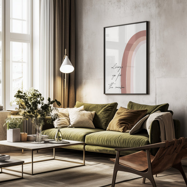 Tablou înramat „Chasing the Rainbow” de uplusmestudio