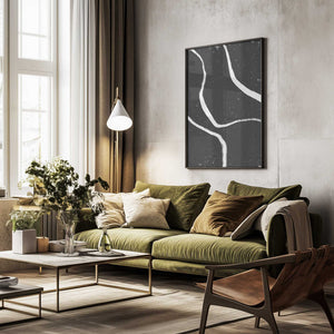 Tablou înramat „Monochrome Paths” de uplusmestudio