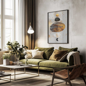 Tablou înramat „Sun And Moon” de Elisabeth Fredriksson