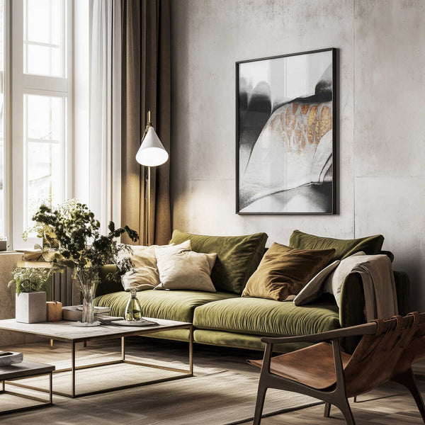 Tablou înramat „Gold Veins” de Elisabeth Fredriksson