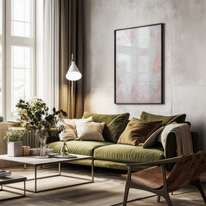 Tablou înramat „Minimalist Design With Peach And White Tones” de uplusmestudio