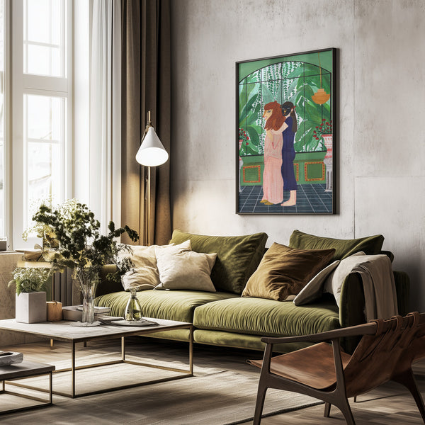 Tablou înramat „Lion Mom” de Jota de jai