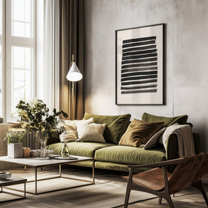 Tablou înramat „Stripes_Beige” de Pictufy Studio II