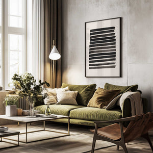 Tablou înramat „Stripes_Beige” de Pictufy Studio II