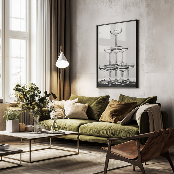 Tablou înramat „Champagne tower_6” de Pictufy Studio III