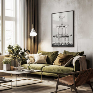 Tablou înramat „Champagne tower_6” de Pictufy Studio III