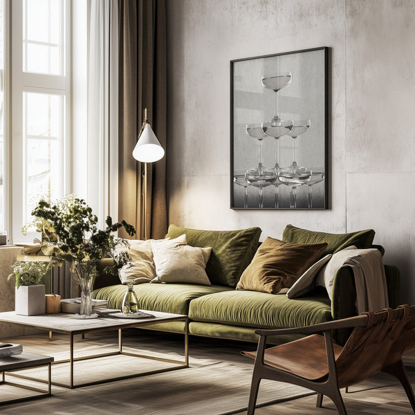 Tablou înramat „Champagne tower_9” de Pictufy Studio III