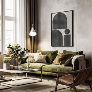 Tablou înramat „Geometric Silence” de THE MIUUS STUDIO