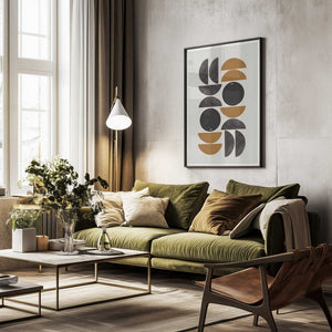 Tablou înramat „Geometric Harmony” de THE MIUUS STUDIO