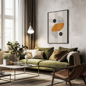 Tablou înramat „Geometric Harmony” de THE MIUUS STUDIO