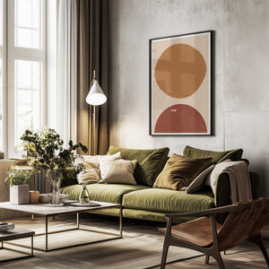 Tablou înramat „Dual Circles Harmony” de THE MIUUS STUDIO
