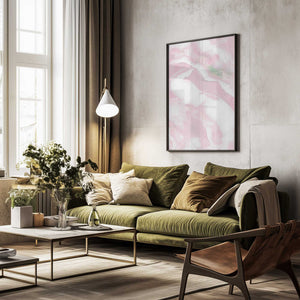 Tablou înramat „Gentle Blush Fields” de uplusmestudio