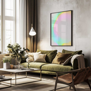 Tablou înramat „Pastel Glow Curve” de Treechild