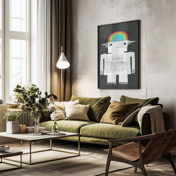 Tablou înramat „Life in Circuits” de Treechild