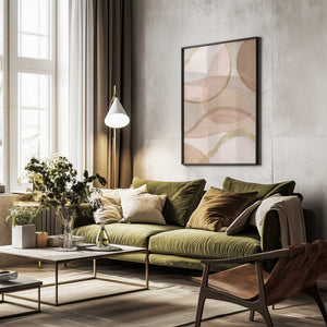 Tablou înramat „Blush and Brown Abstract” de Kathrin Pienaar