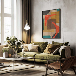 Tablou înramat „Geometric Melody” de THE MIUUS STUDIO