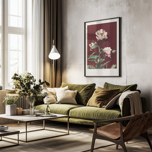 Tablou înramat „Hærdaceous Peony no2” de Ogawa Kazumasa