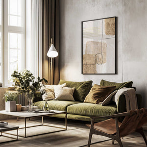 Tablou înramat „Aesthetic Gold-1” de Sally Ann Moss