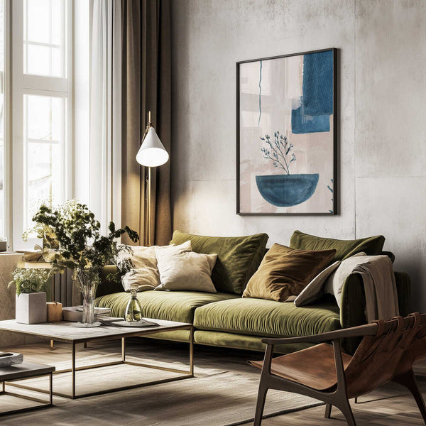 Tablou înramat „Calm Blues-3” de Sally Ann Moss