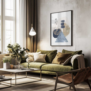 Tablou înramat „Smooth Shapes-2” de Sally Ann Moss