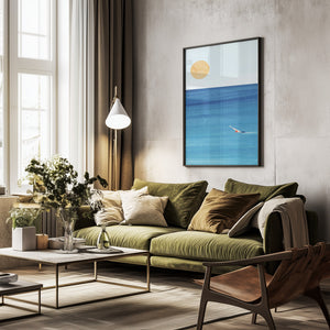 Tablou înramat „Sea Swim” de longwayhome