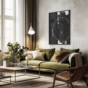 Tablou înramat „Abstract Black And White Artwork” de uplusmestudio