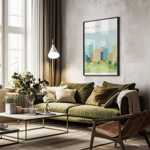 Tablou înramat „New York, Central Park” de longwayhome
