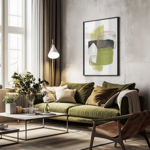 Tablou înramat „Green Dream-2” de Sally Ann Moss