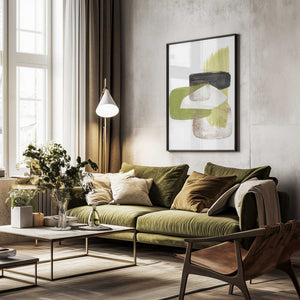 Tablou înramat „Green Dream-1” de Sally Ann Moss