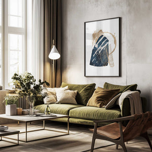 Tablou înramat „Stunning Blue-1” de Sally Ann Moss