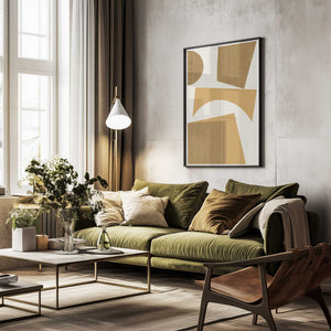 Tablou înramat „Curved Harmony” de THE MIUUS STUDIO