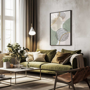 Tablou înramat „Calm green- 3” de Sally Ann Moss