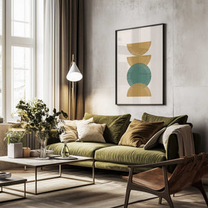 Tablou înramat „Geometric Harmony” de THE MIUUS STUDIO
