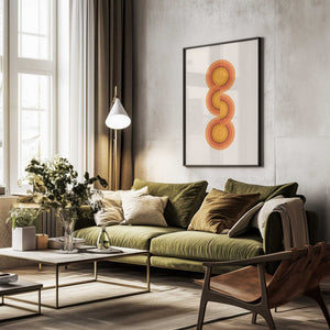 Tablou înramat „Retro Circles Trio” de THE MIUUS STUDIO