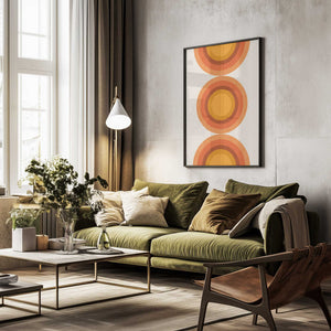 Tablou înramat „Retro Sun Circles” de THE MIUUS STUDIO