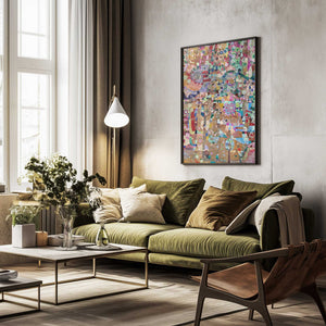 Tablou înramat „Orange swirl” de Alise Loebelsohn