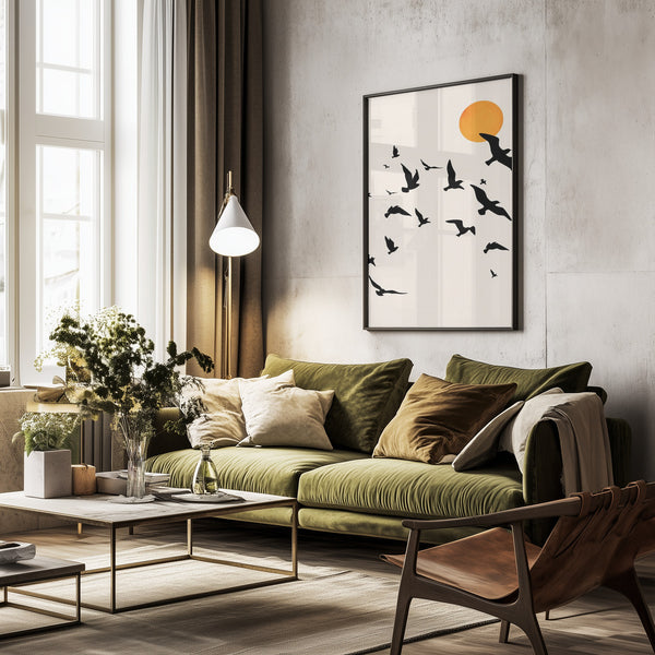 Tablou înramat „Dancing In the Sky” de Kubistika