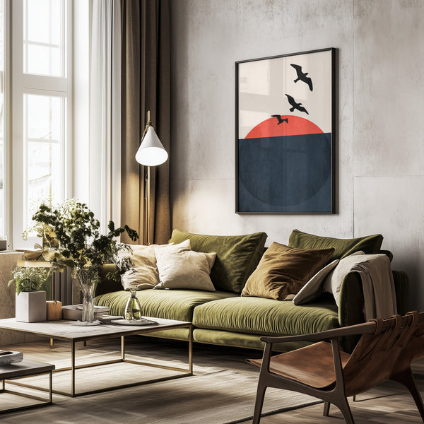 Tablou înramat „Sunset Breeze” de Kubistika