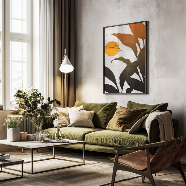 Tablou înramat „Mystic River” de Kubistika