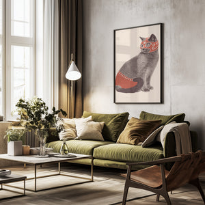 Tablou înramat „Chat Catcheur” de Florent Bodart