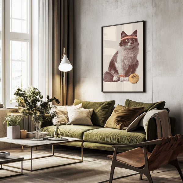 Tablou înramat „Chat Tennis” de Florent Bodart