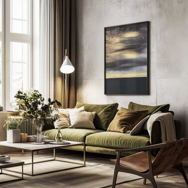 Tablou înramat „Black and Gold” de Alyson Storms