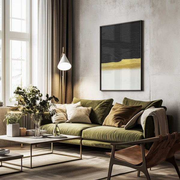 Tablou înramat „Black and White Golden Light” de Alyson Storms