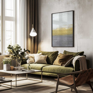 Tablou înramat „Gray and Gold” de Alyson Storms