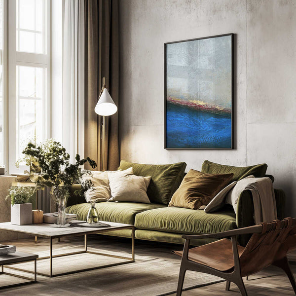 Tablou înramat „Slate Wave” de Alyson Storms