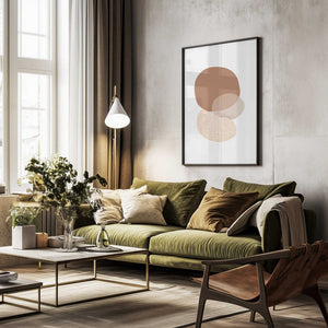 Tablou înramat „Abstract Circle Painting” de Melloi Art Prints