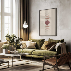 Tablou înramat „Moon Phase No.2” de Melloi Art Prints