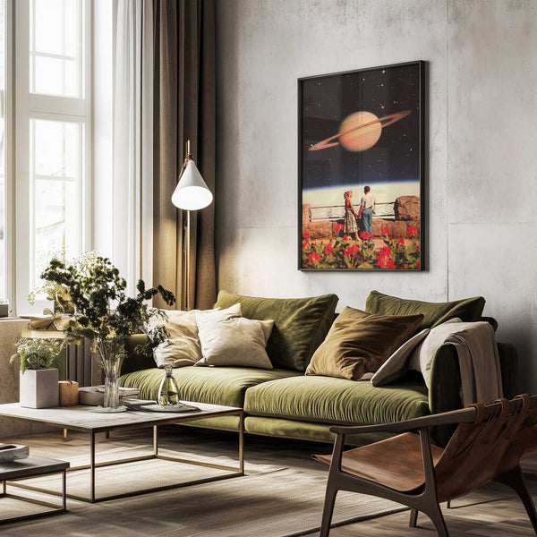 Tablou înramat „Lovers In Space” de Taudalpoi